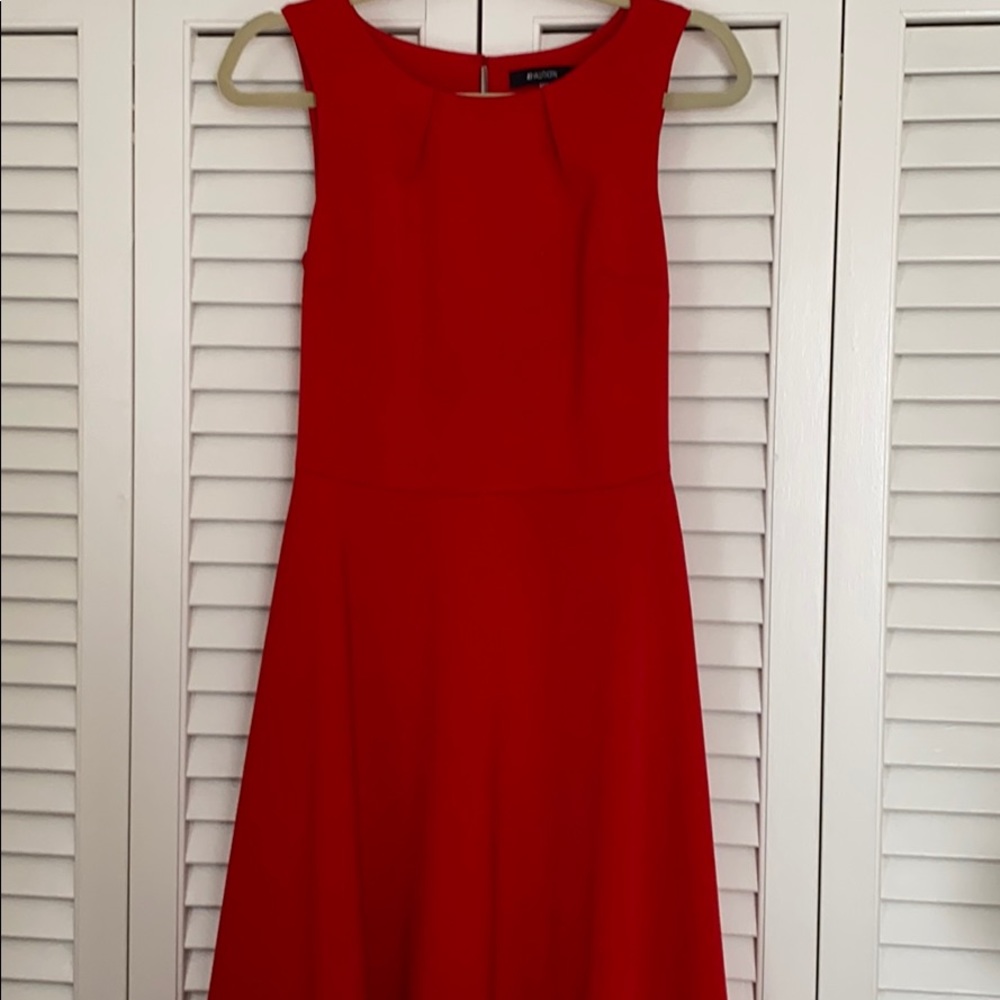 Red knee length dress